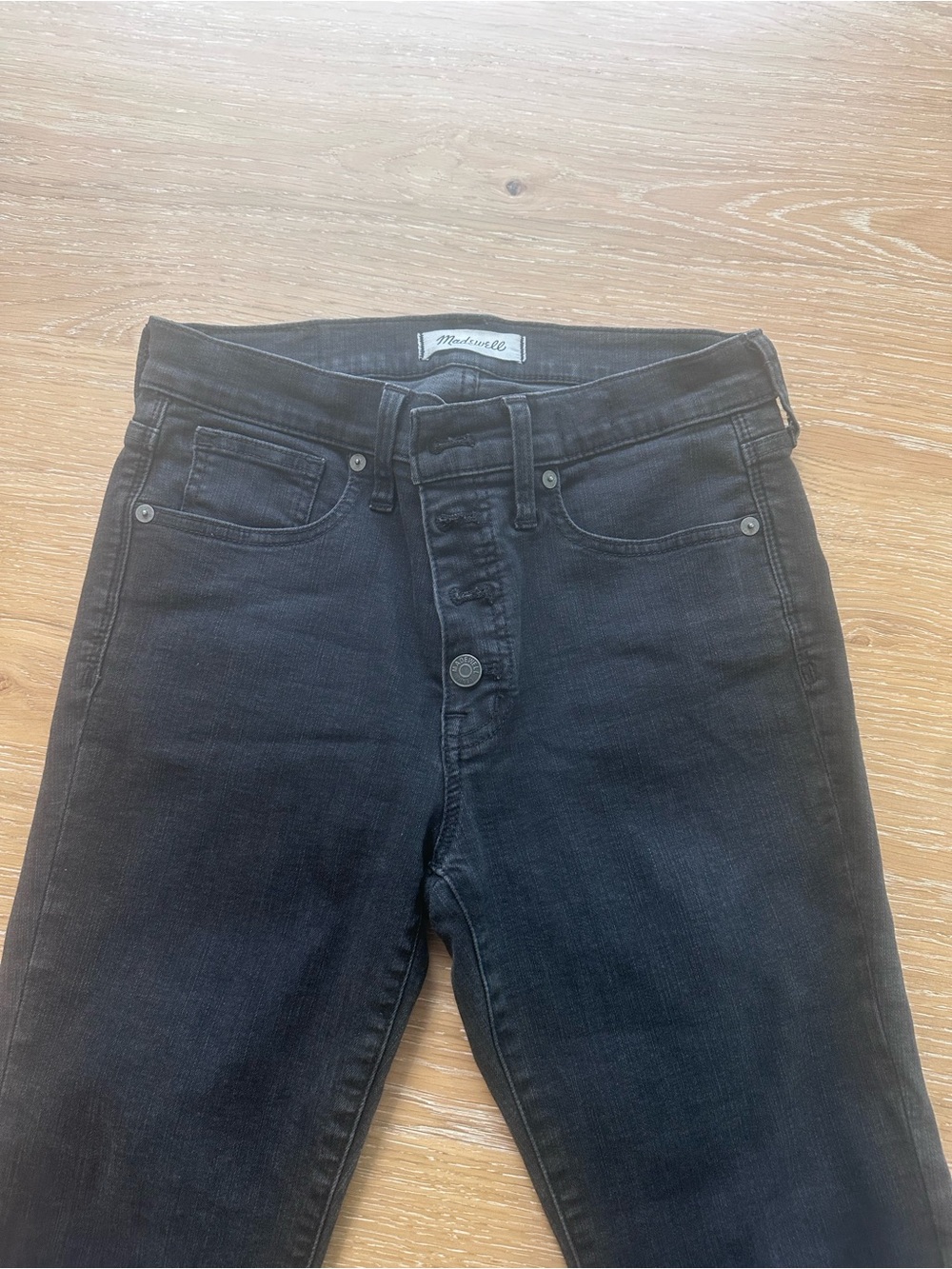 Madewell Black Skinny Jeans - High-Rise Button-Fly